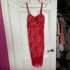 Sheer dress with lining underneath